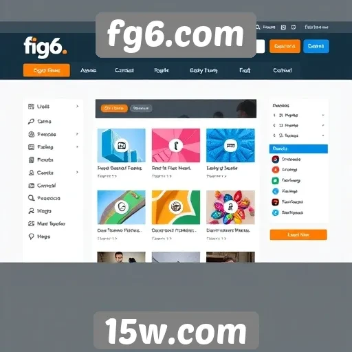 Interface do usuário no site fg6.com e sua navegação